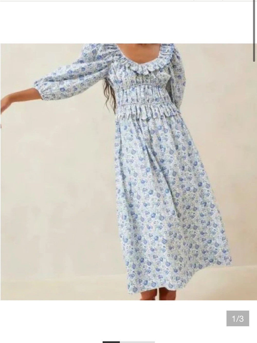 Loeffler Randall Jamila Multi
Floral Wavy Midi Dress Size